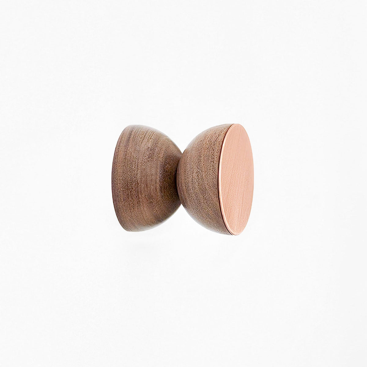 Geometric Walnut Wood & Copper Wall Hook